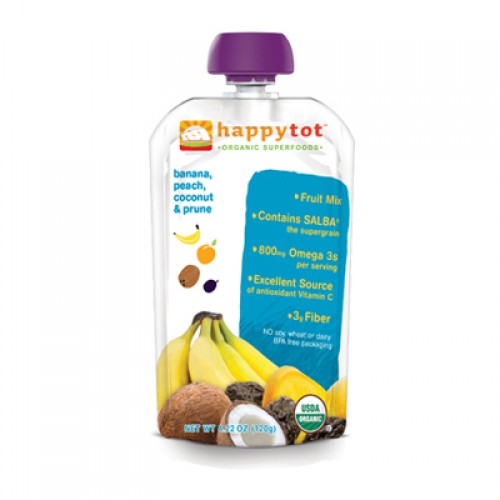 Happy Tot Stage 4 Organic Baby Food - Banana, Peach & Prune (16, 4.2 oz.)