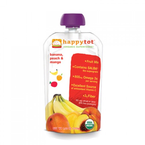 Happy Tot Stage 4 Organic Baby Food - Banana, Peach & Mango (16, 4.2 oz.)