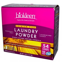 Biokleen Laundry Powder Premium Plus Stain - Lifting Enzyme Formula 5 lbs