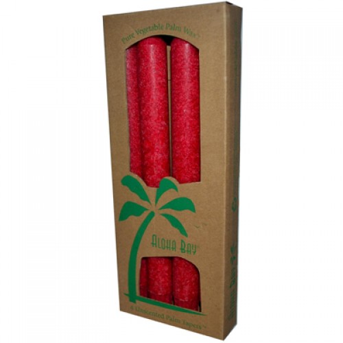 Aloha Bay Palm Tapers Red - 4 Candles Aloha Bay Palm Tapers Red - 4 Candles