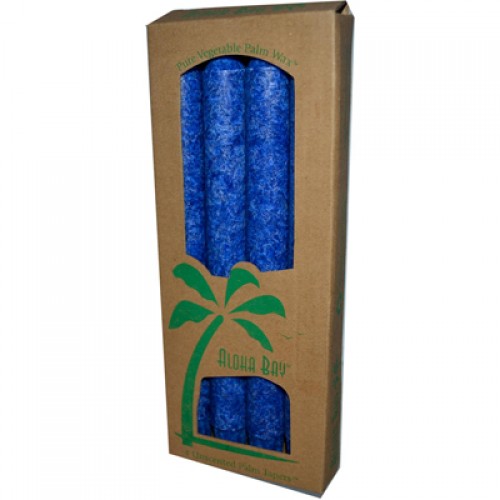 Aloha Bay Palm Tapers Royal Blue - 4 Candles