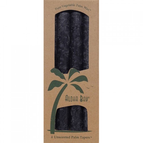 Aloha Bay Palm Tapers Charcoal - 4 Candles