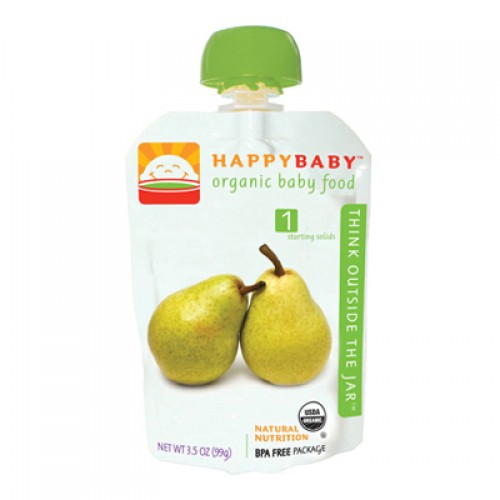 Happy Baby Stage 1 Organic Baby Food - Pears (16, 3.5 oz.)