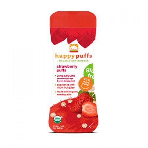 Happy Bites Organic Puffs - Strawberry (6, 2.1 oz.)