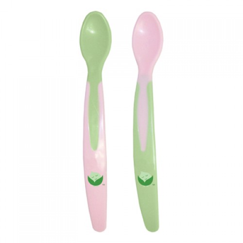 Green Sprouts Feeding Spoons - Pink (1, 2 pack)