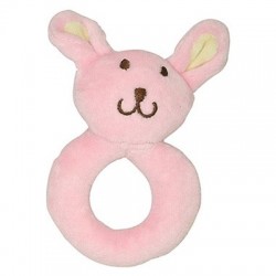 Green Sprouts Organic Velour Rattle Ring and Teether - Rabbit (1, 1 teether)