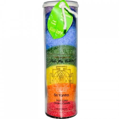Aloha Bay Unscented Chakra Jar Rainbow Sri Yantra 7 Color - 1 Candle
