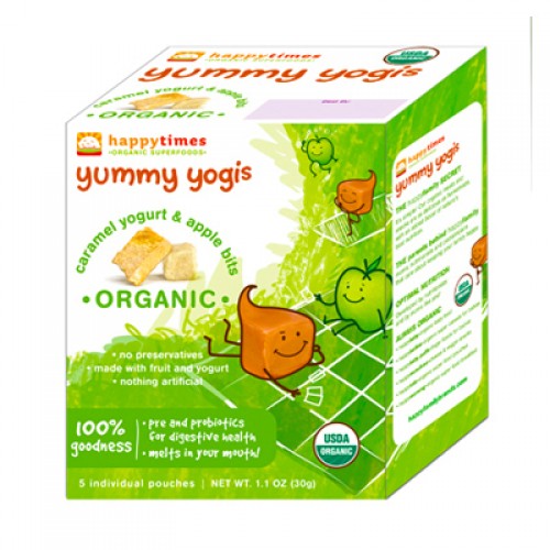 Happy Baby Happy Times Organic Yummy Yogis - Caramel Yogurt & Apple (6, 1.1 oz.) Happy Baby Happy Times Organic Yummy Yogis - Caramel Yogurt & Apple (6, 1.1 oz.)