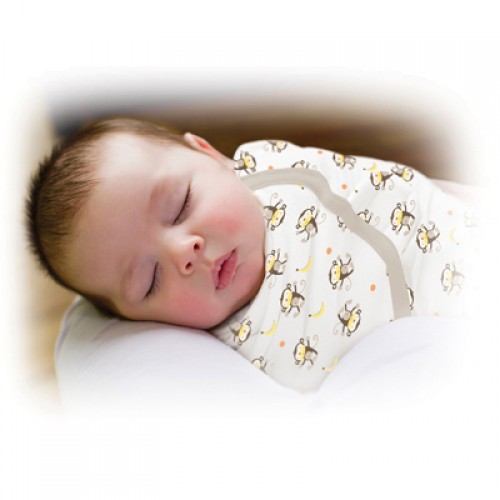 Summer Infant SwaddleMe Cotton Baby Swaddle - Monkey Business (1, 1 unit)