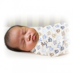 Summer Infant SwaddleMe Cotton Baby Swaddle - Lil Blue Monkey (1, 1 unit)