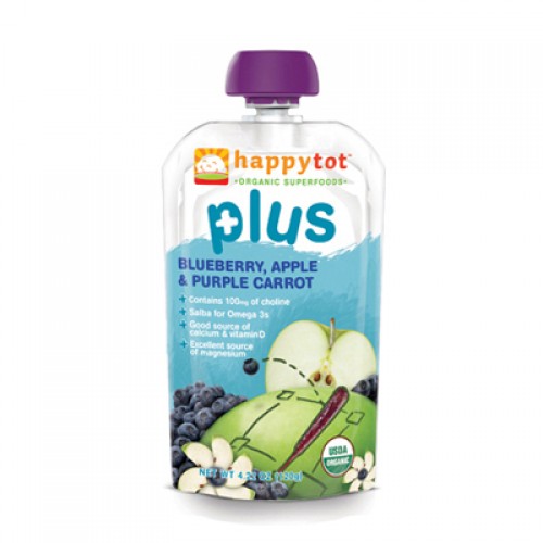 Happy Tot Stage 4 Organic Baby Food - Blueberry, Apple & Carrot (16, 4.2 oz.)