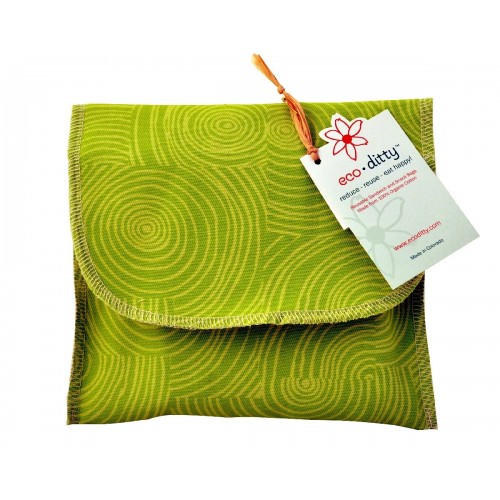 ecoditty Wich Ditty organic sandwich bag, Let It Grow Green