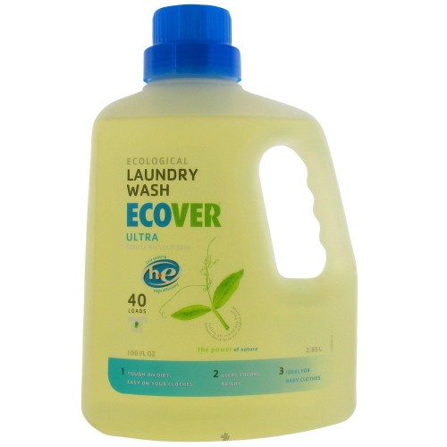 Ecover Ultra Liquid Laundry Wash HE 40 loads, 100 oz .  
