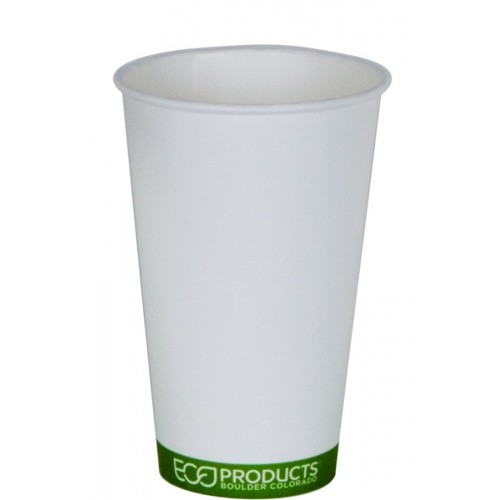 Eco-Products 16 oz Compostable Hot Cup in Green-Stripe Design, 1000 cups per case. Eco-Products 16 oz Compostable Hot Cup in Green-Stripe Design, 1000 cups per case.
