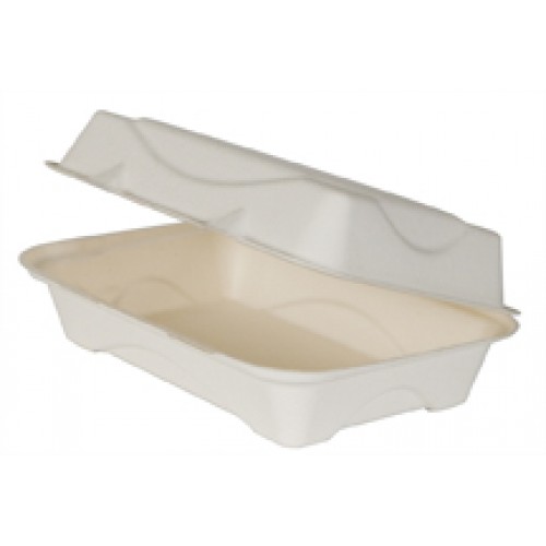 Eco-Products Compostable Sugarcane Hoagie Clamshells, 9x6x3, 250 units per case Eco-Products Compostable Sugarcane Hoagie Clamshells, 9x6x3, 250 units per case