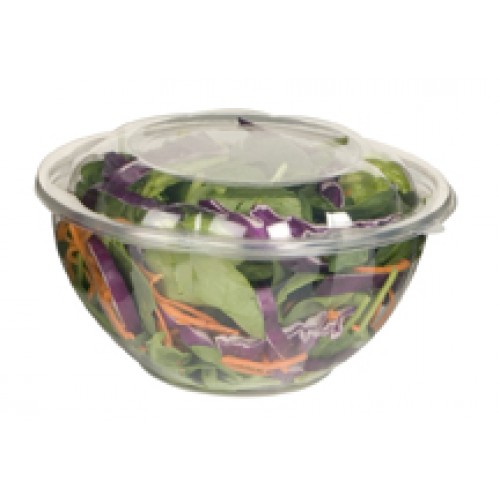 Eco-Products Clear Compostable Salad Bowl with Lid, 32 oz, 150 units per case