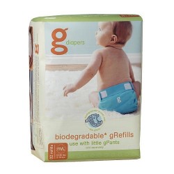 gDiaper Flushable Refill, Med-Large, 32 per pack