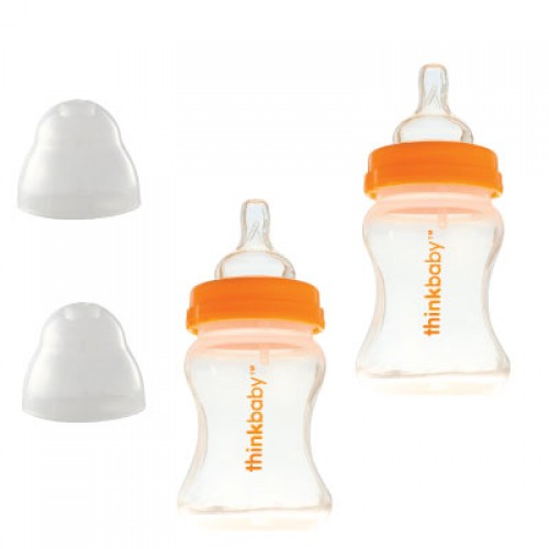 thinkbaby BPA Free Baby Bottles Twin Pack, 5oz, 2 pack