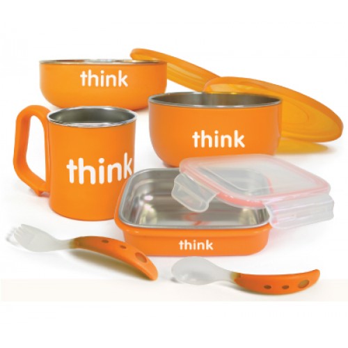 thinkbaby Complete BPA Free Feeding Set, Orange