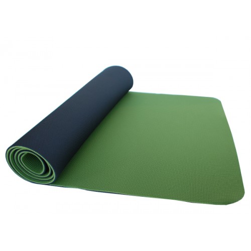 thinksport Safe Yoga Mat, 24 in x 72 in x 1/5 in,Color: black/avacado green